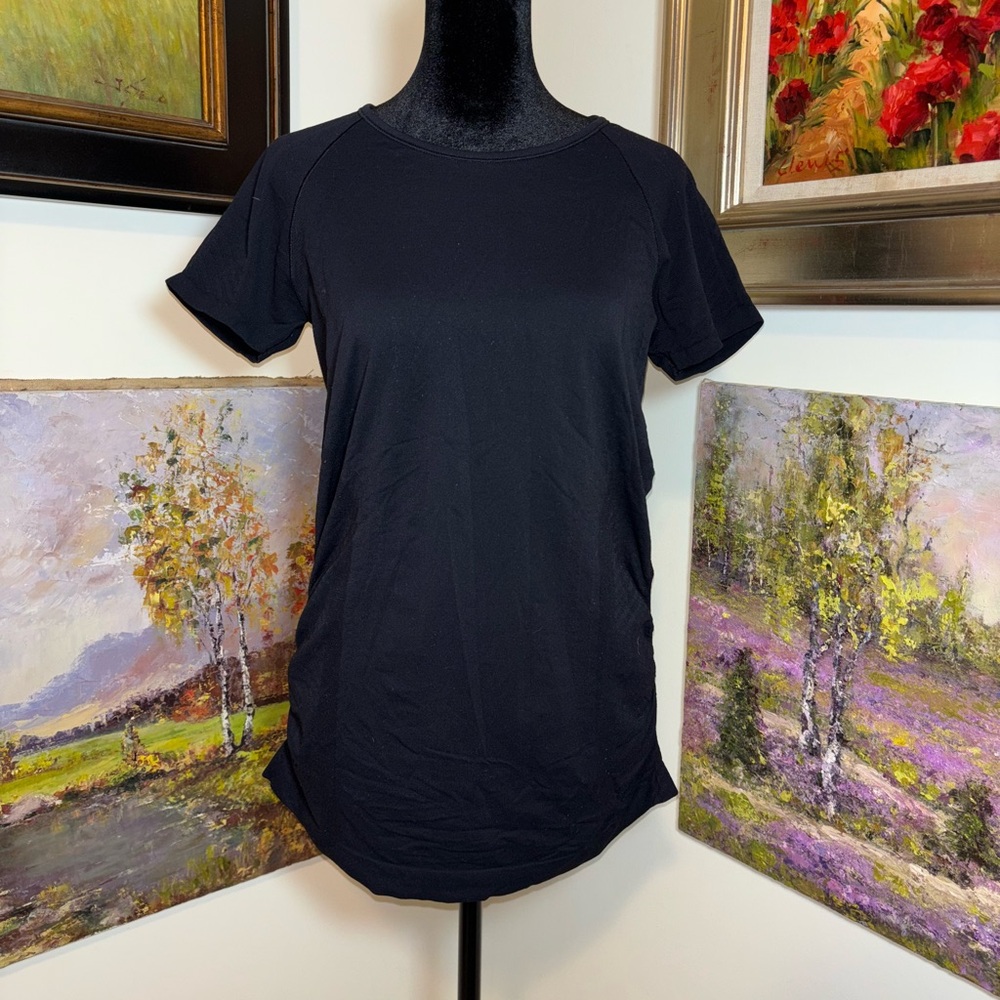 Athleta Black Fitted Short Sleeve Tee